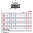 08b Steel Chain Sprocket Pilot Bore Steel Sprockets 10t 12t 13t 14t 16t 25teeth