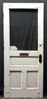 32x79  Antique Vintage Old Solid Wood Wooden Entry Door Panels Window Wavy Glass
