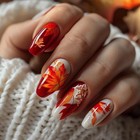 Fall Nail Stickers For Art  Autumn Maple Leaves Decals 5d Leaves01