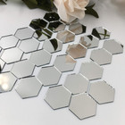 1   Hexagonal Mirror Mosaic Tiles Craft Mirror Pieces Bulk 100 Pieces For Craft