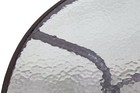 Garden Elements Round Patio Dining Table  Steel Frame  Glass Top  Brown  40 