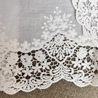 Lace Trim  Embroidered Cotton Lace Trim 7 5 In  Natural Off-white Eyelet Lace