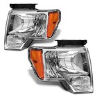 Headlight Assembly Compatible With 2009-2014 Chrome Housing   Amber Reflector