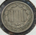 1865 3 Cent Nickel Nice Original Vg Chrc