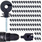  100 Pcs Black Electric Fence Insulator Screw-in Insulator Fence Ring 100 Pack