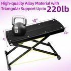 Pedicure Foot Rest  6 Heights Adjustable Foot Stool  Metal Foldable Non-slip Sta