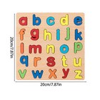 Wooden Alphabet Letters Numbers Learning Educational Jigsaw Puzzle Kids Baby Toy