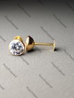 Authentic 14k Solid Yellow Gold Solitaire Round Brilliant Stud Earrings 2mm-5 5m