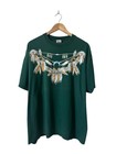 Vintage Native American Necklace T Shirt Men   s Xl Green