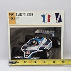 1981-1982 Talbot-ligier Js17 Jacques Laffite F1 Race Car Photo Spec Sheet Card