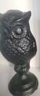 Vintage Cast Iron Black Owl Doorstop Decorative Decoration 6 