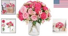 Durable Uv-resistant Silk Peonies - 4 Mixed Pink Bouquets For All Occasions