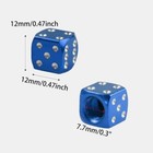 4pcs Dice Style Tire Valve Stem Caps  Universal Aluminum Alloy Dustproof Tire Va