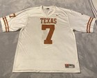 Nike University Of Texas Longhorns  7 Ncaa Football Jersey White orange Adult Xl