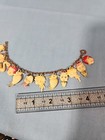 Vintage Cracker Jack 12 Googly Eye Charms Bracelet Celluloid Bird Man Betty Boop
