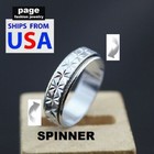 Silver  spinner  Band Fashion Design Ring Stainless Steel Jewelry Size 6-11   2 