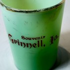 Grinnel Iowa Ia Uranium Antique Custard Glass Souvenir Trinket Cup