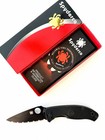 New Spyderco Tenacious Folding Knife C122gbbkps 3 39  Serrated Black Blade G10