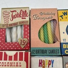 Lot Of 8 Vintage Birthday Candles In Boxes Mcm Kitchen Cake Candles