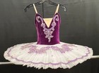 Professional Ballerina Tutu Adult Ballet Leotard Purple White Women Sz 4-6