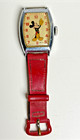 Vtg 1940s Ingersoll Mickey Mouse Watch Rectangular Tank For Parts Repair