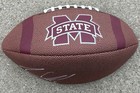 Will Rogers Signed  deflated  Football Jsa Coa Mississippi State Bulldogs