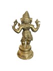 Vtg Brass Hindu Statue Dancing Ganesha India Elephant God 7    Nritya Ganapati