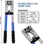 Battery Cable Lug Crimping Tool Kit With Cable Cutter 60pcs Ring Terminals 60pcs
