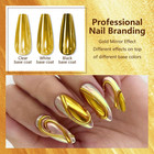 Holographic Mirror Gold Nail Chrome Powder Effect Metallic Dust Sequins Uv Gel G