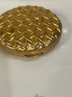 Vintage Estee Lauder Golden Weave Mirror Compact Pressed Powder Collectible Used