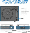 Vinyl Record Player With 2 Stereo Speakers Belt-driven Vintage Turntables 3 Spee