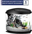 Aqueon Led Minibow Aquarium Kit With Smartclean Technology Black 5 Gallons