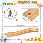 6 Pieces Ascending Wood Train Tracks Wood Train Tracks Expansion Compatible With