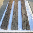 3-pack Reclaimed Wood Planks Rough Texture Untreated Finish Brown