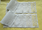 Vintage Cocktail Napkins Madeira Hand Embroidered Monogram M Set 8