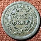 1851 Braided Hair Large Cent 1c Copper Coin Vg f Nice Coin