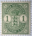 Travelstamps  Danish West Indies Stamps Scott  21 - 1 Cent Mint Moglh