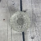 Vintage Bohemia Glass Trinket Box Dish Jewelry Clear Sunflower Czechoslovakia