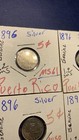 1896 5c Puerto Rico          5c 5c 5c 5c   4 Genuine Coins                 