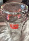 7up Upside Down Glass  The Uncola Coca Cola 7-up 1970s Vintage Glass 16oz 6   tall