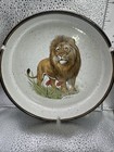 Otagiri Omc Lion Trinket Dish Large Ashtray Stoneware Africa Jungle Japan 7 5 