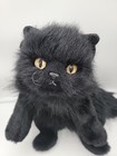 Ty Persian Black Cat Plush Onyx Amber Eyes Bombay Floppy 2001 No Hang Tag 18   