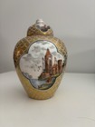 Antique Dresden Porcelain Lidded Urn  Hand Painted