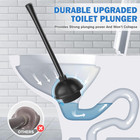 Toilet Plunger And Brush Set 5 7 Inch Heavy Duty Bowl Cleaner With Holder Black