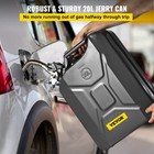 20l Black Jerry Gas Can - Rustproof Steel W flexible Spout System - 5 3 Gallon
