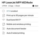 Hp - Laserjet M234sdw Wireless Ai-enabled Black-and-white Laser Printer - White