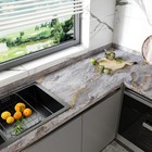 Cre8tive Matte Gold Grey Marble Contact Paper For Countertops Waterproof 12 x80 