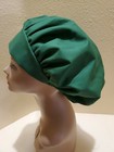 Solid Hunter Green Women s Bouffant Surgical Scrub Hat cap Handmade