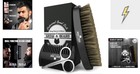 Beard Brush For Men With Beard   Mustache Comb Set  Beard Grooming   Care Kit   