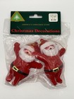Woolworth Flocked Dancing Santa Claus Christmas Ornaments Decor 2 New Vintage 4   